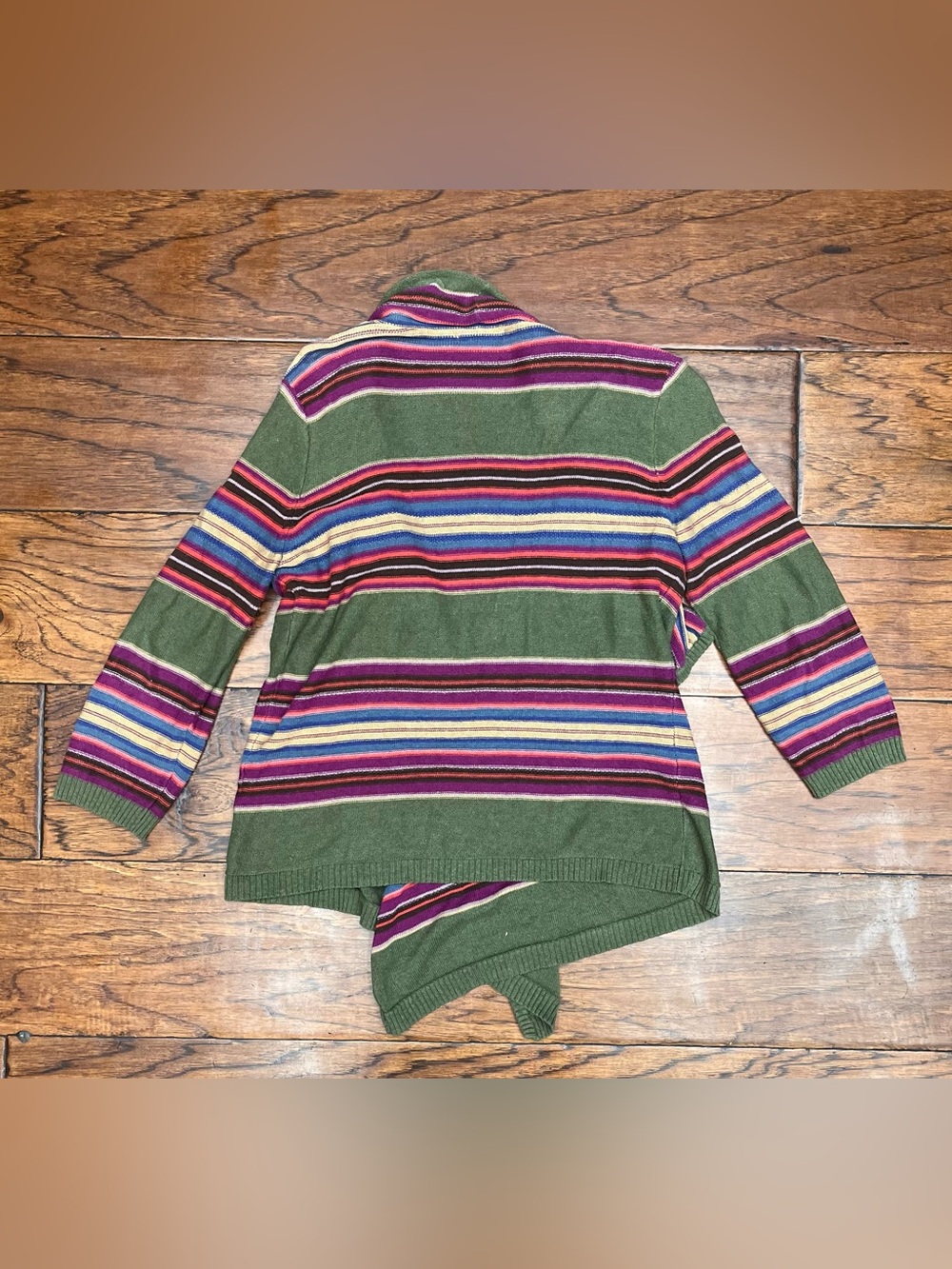 Boho chic southwestern eclectic grandpa retro 70s indie sleaze open cardigan - Picture 3 of 9